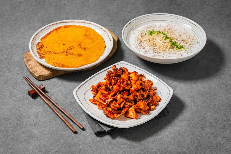 고봉당 쭈꾸미+크림칼국수+단호박전